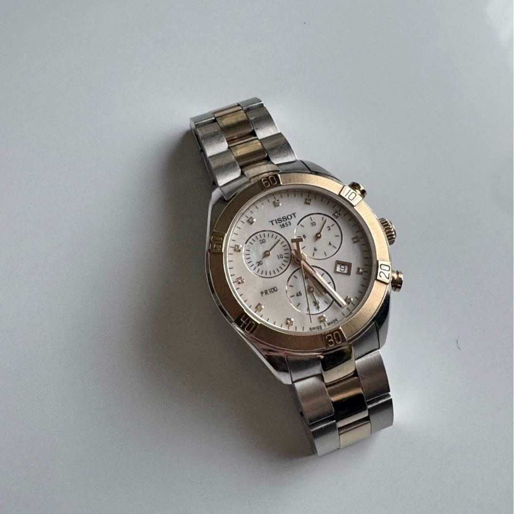 Tissot Two-Tone Silver and Gold Women Chronograph Watch